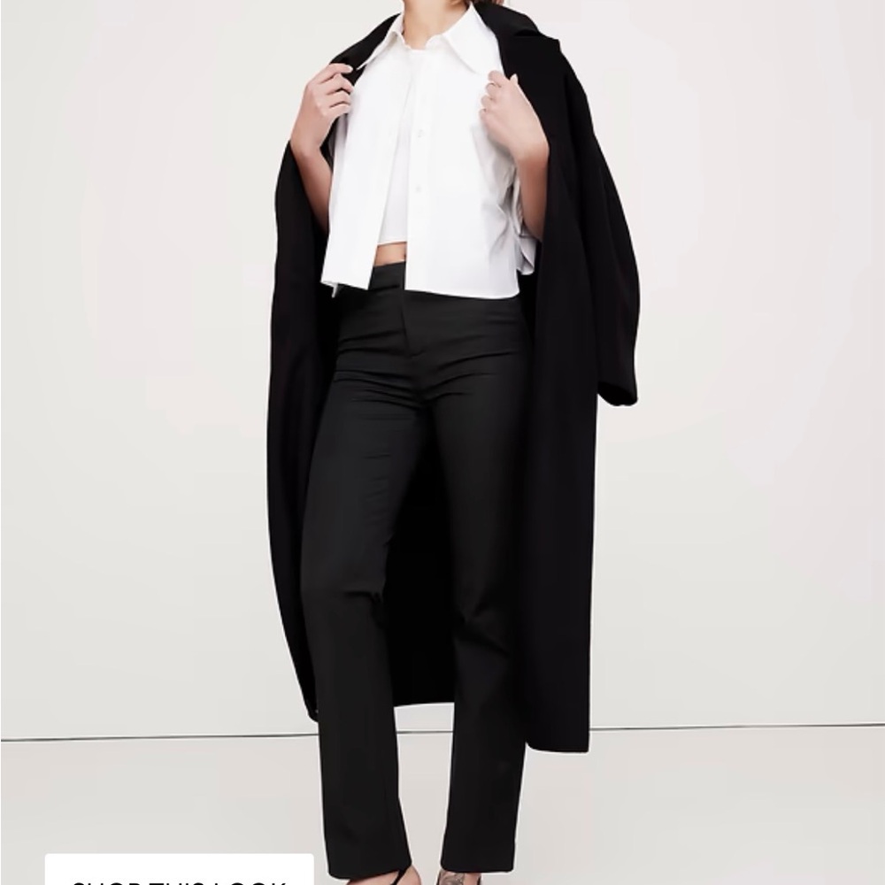 Banana Republic Black Mid-Rise Sloan Pant